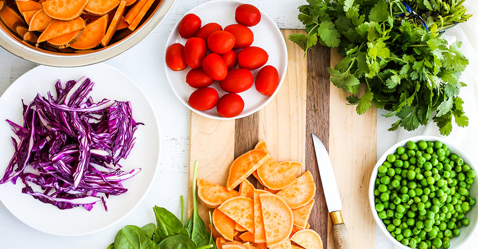Salada fria de batata doce Passo 1