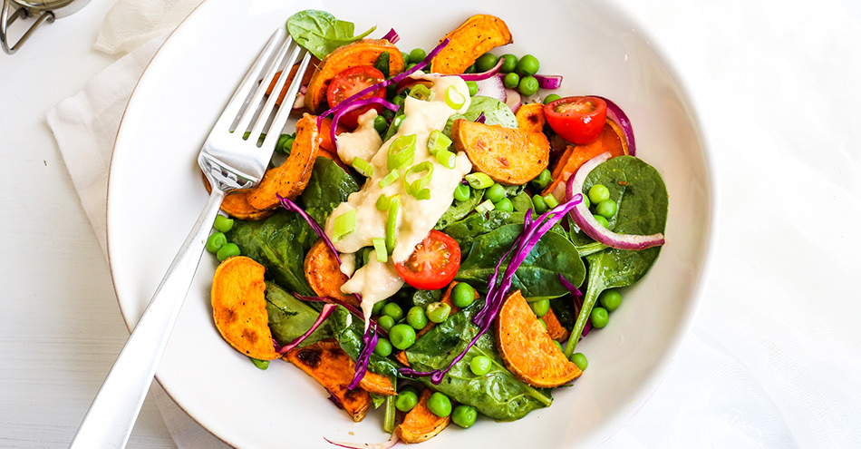 Salada fria de batata doce