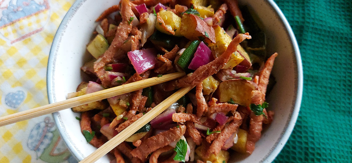 Salada de forno com bacon vegetal WEB | Auchan&Eu